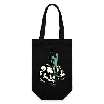 Sparta Warrior - Geschenkbeutel für Flaschen - Schwarz - Vorne