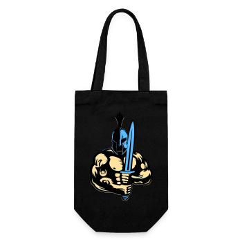 Sparta Warrior - Geschenkbeutel für Flaschen - Schwarz - Vorne