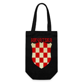 Kroatien hrvatska kroatien hrv reisen zagreb split - Geschenkbeutel für Flaschen - Schwarz - Vorne