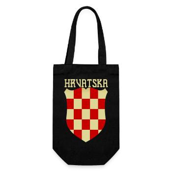 Kroatien hrvatska kroatien hrv reisen zagreb split - Geschenkbeutel für Flaschen - Schwarz - Vorne