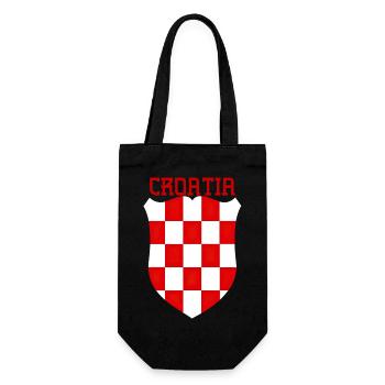 Kroatien hrvatska kroatien hrv hr travel zagreb - Geschenkbeutel für Flaschen - Schwarz - Vorne