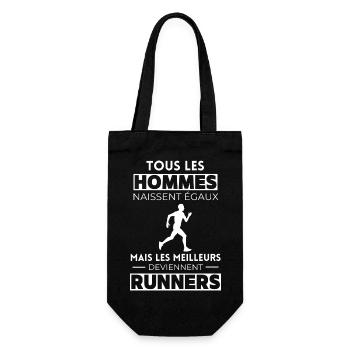 Les meilleurs hommes deviennent runners - Sac à bouteille - noir - Devant
