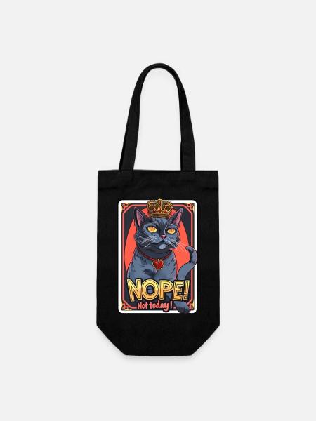 Cat doesn't feel like it - Gift Bag for Bottles - black