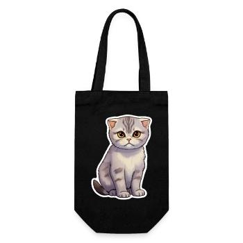 Chat Pliant Écossais Mignon - Sac à bouteille - noir - Devant