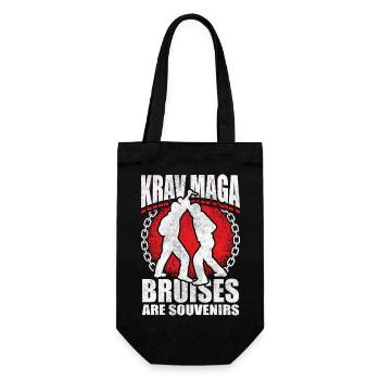 Krav Maga Bruises Are Souvenirs Martial Arts Train - Geschenkbeutel für Flaschen - Schwarz - Vorne