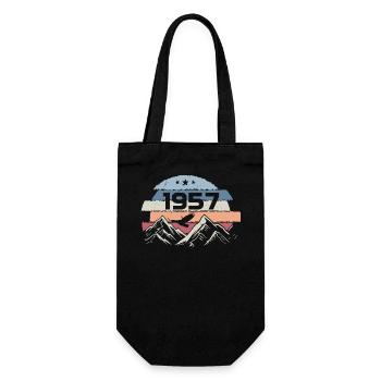 Original 1957 Jahrgang 1957 Geburtstag 1957 - Geschenkbeutel für Flaschen - Schwarz - Vorne