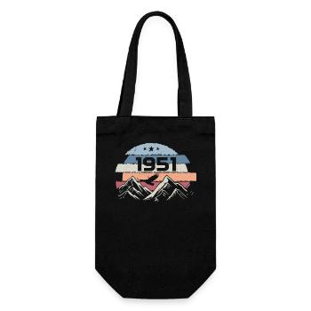 Original 1951 Jahrgang 1951 Geburtstag 1951 - Geschenkbeutel für Flaschen - Schwarz - Vorne