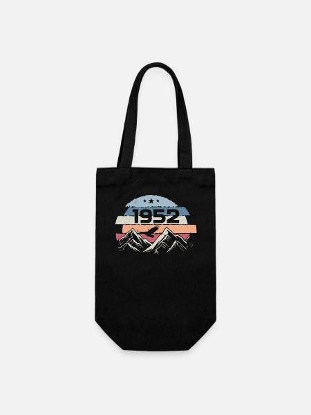 Original 1952 Jahrgang 1952 Geburtstag 1952 - Geschenkbeutel für Flaschen - Schwarz