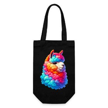 Alpaca - Gift Bag for Bottles - black - Front