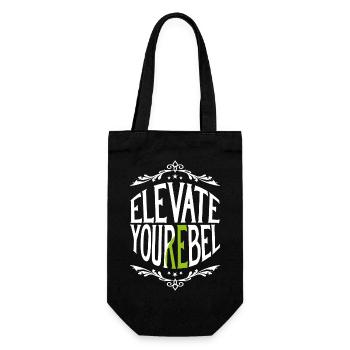 Elevate Your Rebel - Release Your Inner Child - Gift Bag for Bottles - black - Front