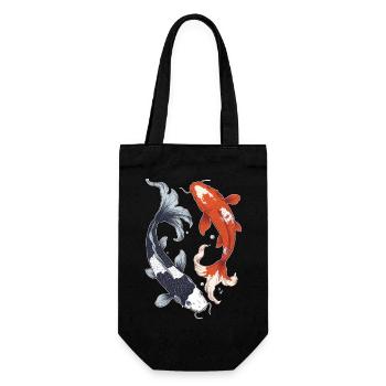 Koi Carp - Gift Bag for Bottles - black - Front