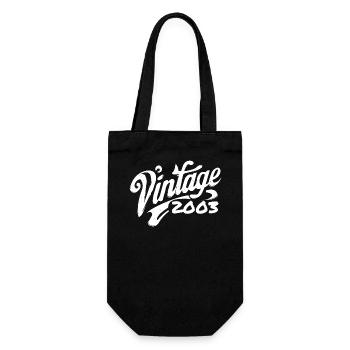 Vintage 2003 Year 2003 Birthday 2003 Retro - Gift Bag for Bottles - black - Front