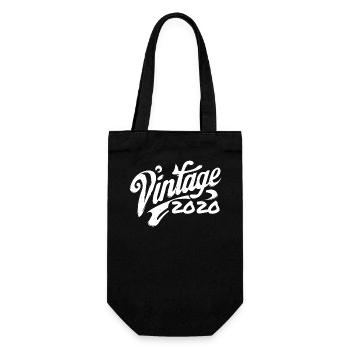 Vintage 2020 Jahrgang 2020 Geburtstag 2020 Retro - Geschenkbeutel für Flaschen - Schwarz - Vorne