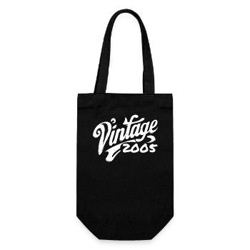 Vintage 2005 Year 2005 Birthday 2005 Retro - Gift Bag for Bottles - black - Front