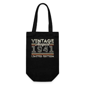 August 1941 Legend since August 1941 Vintage 1941 - Gift Bag for Bottles - black - Front