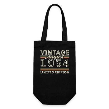 August 1954 Legend since August 1954 Vintage 1954 - Gift Bag for Bottles - black - Front