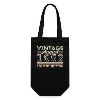 August 1952 Legend since August 1952 Vintage 1952 - Gift Bag for Bottles - black - Front