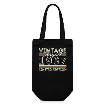 August 1967 Legende seit August 1967 Vintage 1967 - Geschenkbeutel für Flaschen - Schwarz - Vorne