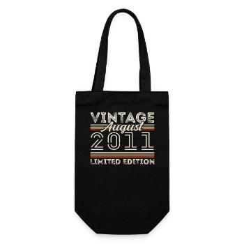 August 2011 Legend since August 2011 Vintage 2011 - Gift Bag for Bottles - black - Front