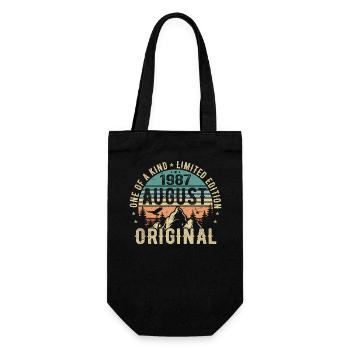 Août 1987 - Né en Août 1987 - Anniversaire - Sac à bouteille - noir - Devant