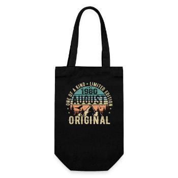 Août 1980 - Né en Août 1980 - Anniversaire - Sac à bouteille - noir - Devant