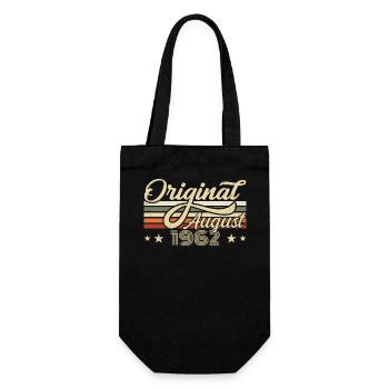 August 1962 birthday August 1962 - Original 1962 - Gift Bag for Bottles - black - Front