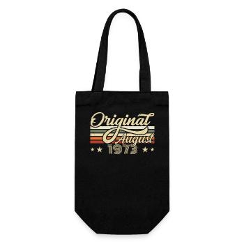 August 1973 Birthday August 1973 - Original 1973 - Gift Bag for Bottles - black - Front