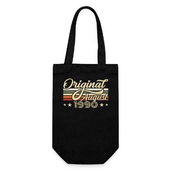 August 1990 Birthday August 1990 - Original 1990 - Gift Bag for Bottles - black - Front
