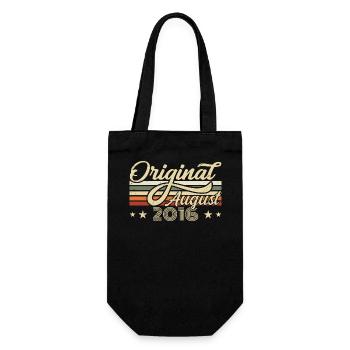 August 2016 Birthday August 2016 - Original 2016 - Gift Bag for Bottles - black - Front