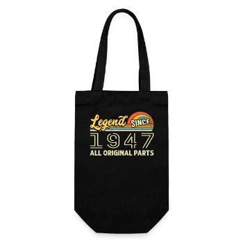 Legendär seit 1947 Geburtstag 1947 Jahrgang 1947 - Geschenkbeutel für Flaschen - Schwarz - Vorne