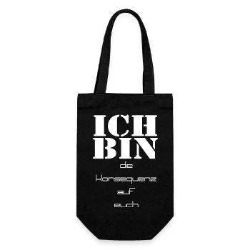 I am the consequence of you - Gift Bag for Bottles - black - Front