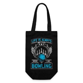 Bowling Pin Winner Bowling Club - Gift Bag for Bottles - black - Front