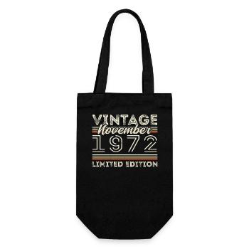 novembre 1972 Anniversaire né en novembre 1972 - Sac à bouteille - noir - Devant