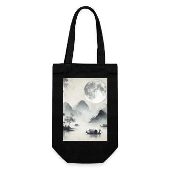 PLEINE LUNE CHINOISE SÉRÉNITÉ PAYSAGE - Sac à bouteille - noir - Devant