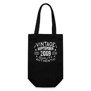 Legendary Since September 2009 Birthday September - Gift Bag for Bottles - black - Front