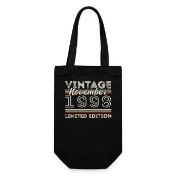 November 1998 Birthday Year November 1998 - Gift Bag for Bottles - black - Front