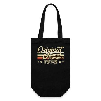 1978 September Born Birthday Year of birth 1978 - Gift Bag for Bottles - black - Front