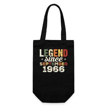 Legendary since September 1966 Birthday September - Gift Bag for Bottles - black - Front