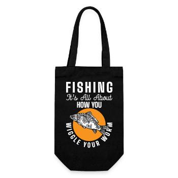 Fishing Fish Sport Carp - Gift Bag for Bottles - black - Front