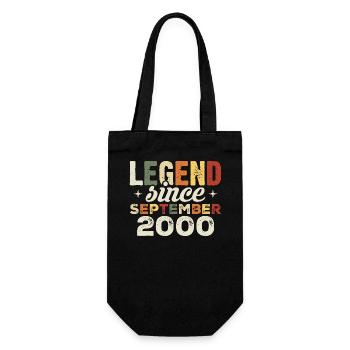 Legendary since September 2000 Birthday September - Gift Bag for Bottles - black - Front