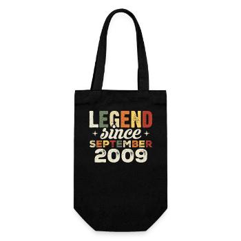 Legendary since September 2009 Birthday September - Gift Bag for Bottles - black - Front