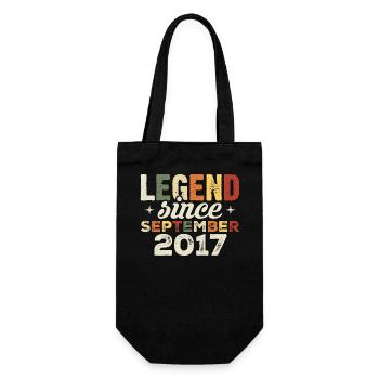 Legendary since September 2017 Birthday September - Gift Bag for Bottles - black - Front