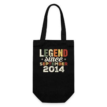 Legendary since September 2014 Birthday September - Gift Bag for Bottles - black - Front