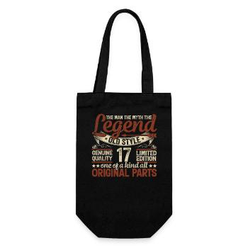 17 Jahre alt, Legenden 2007 Jahrgang 2007 Jubiläum - Geschenkbeutel für Flaschen - Schwarz - Vorne