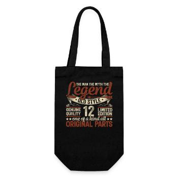 12 Years Old, Legends 2012 Vintage 2012 Anniversary - Gift Bag for Bottles - black - Front