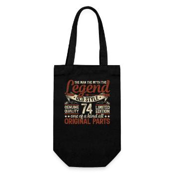 74 Jahre alt, Legenden 1950 Jahrgang 1950 Jubiläum - Geschenkbeutel für Flaschen - Schwarz - Vorne