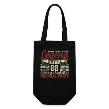 86 Jahre alt, Legenden 1938 Jahrgang 1938 Jubiläum - Geschenkbeutel für Flaschen - Schwarz - Vorne