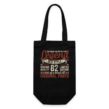 82 years old, Legends 1942 Vintage 1942 Jubilee - Gift Bag for Bottles - black - Front