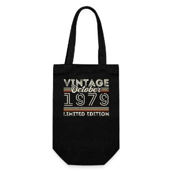 Octobre 1979 Geburtstag Octobre 1979 Cadeau d’anniversaire - Sac à bouteille - noir - Devant