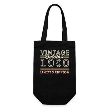 Octobre 1990 Geburtstag Octobre 1990 Cadeau d’anniversaire - Sac à bouteille - noir - Devant